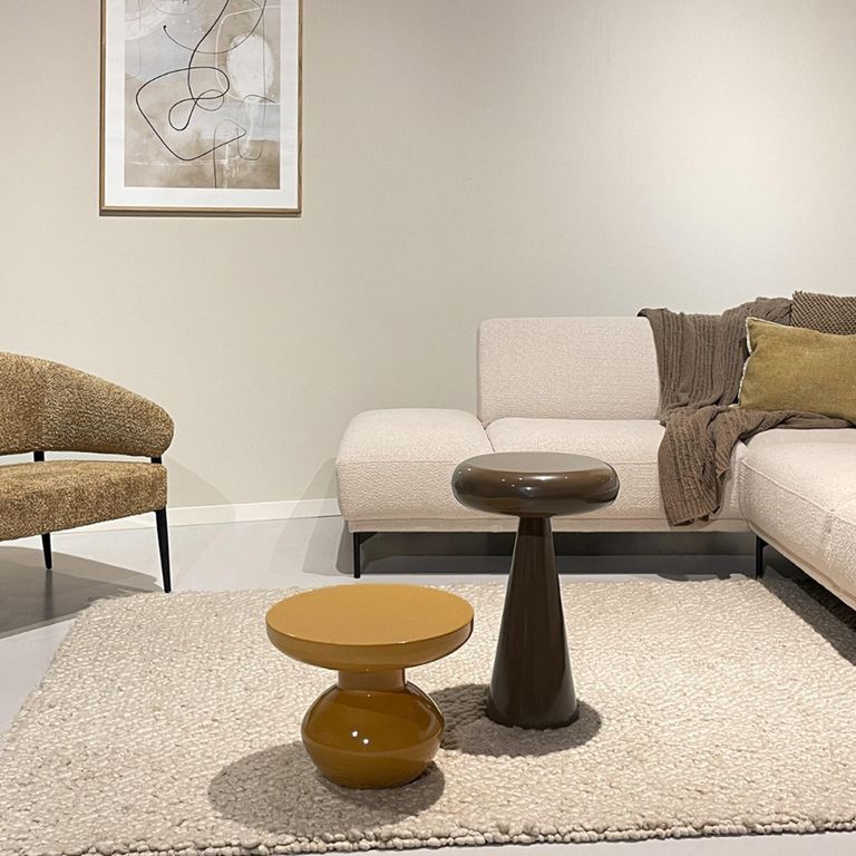 Brix Lou Side Table - Round - Mustard - Metal