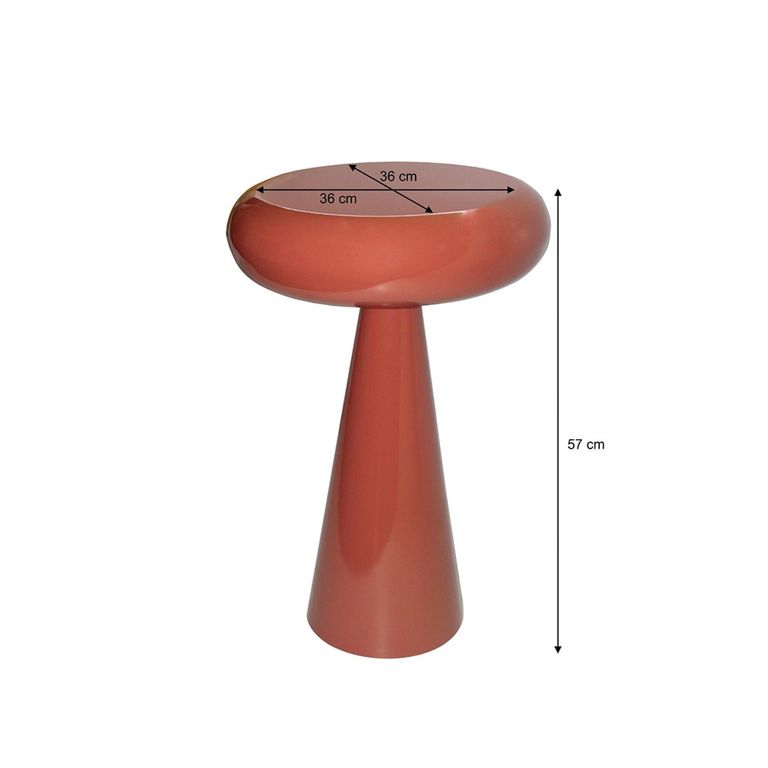Brix Sam Side Table - Round - Amber - Metal