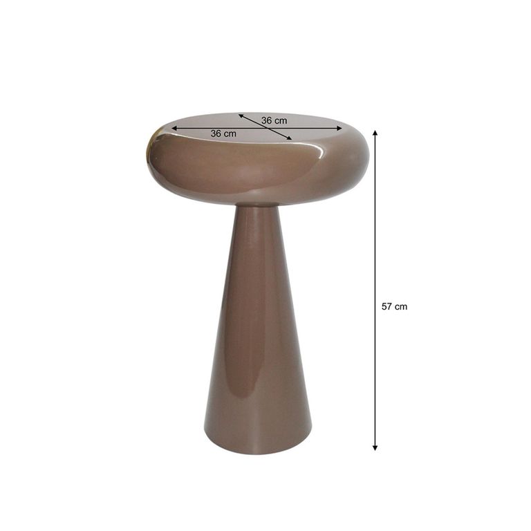 Brix Sam Side Table - Round - Coffee - Metal