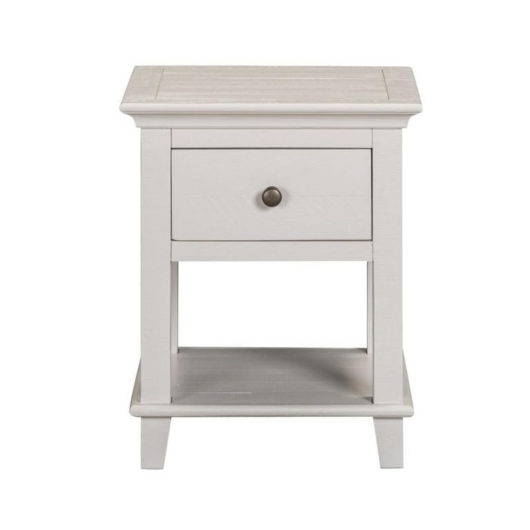 Provence Painted End Table - 1 Drawer - Truffle