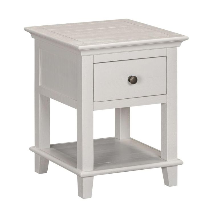 Provence Painted End Table - 1 Drawer - Truffle