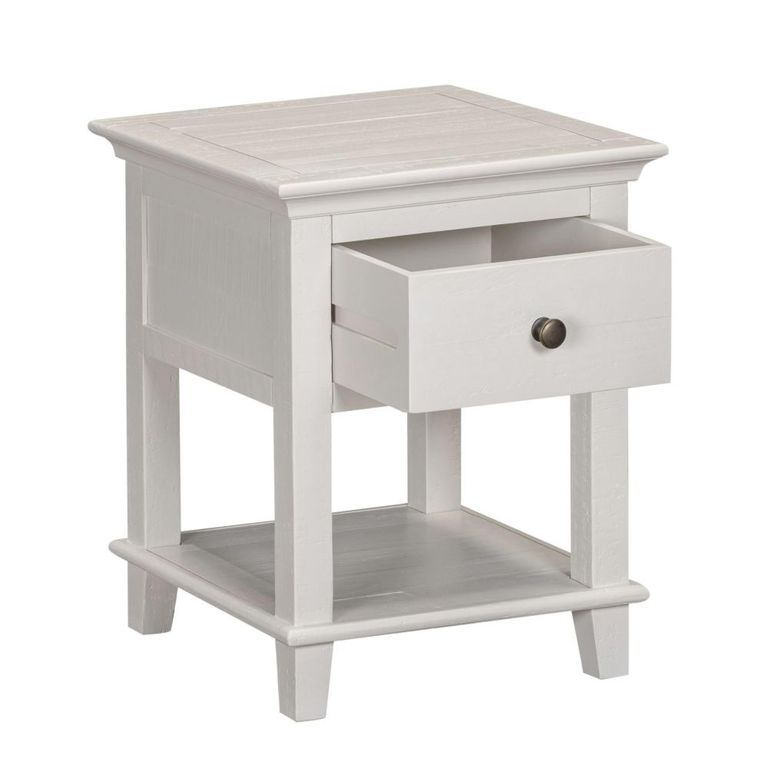 Provence Painted End Table - 1 Drawer - Truffle