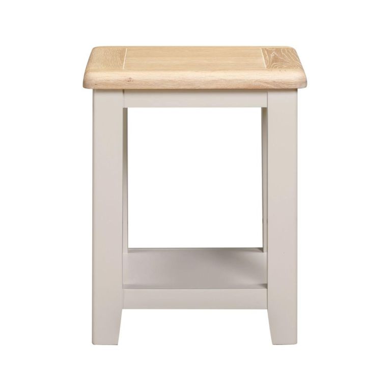 Windermere Painted Lamp Table - Square - Oyster Grey