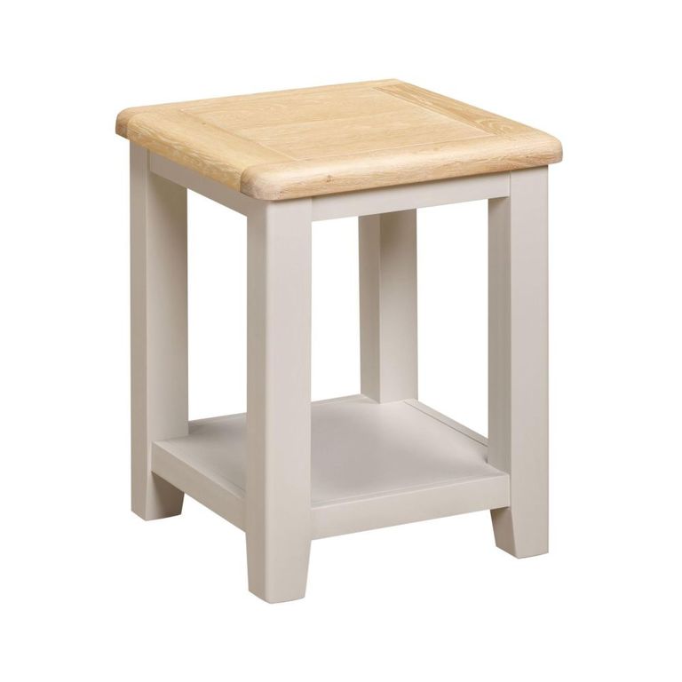 Windermere Painted Lamp Table - Square - Oyster Grey
