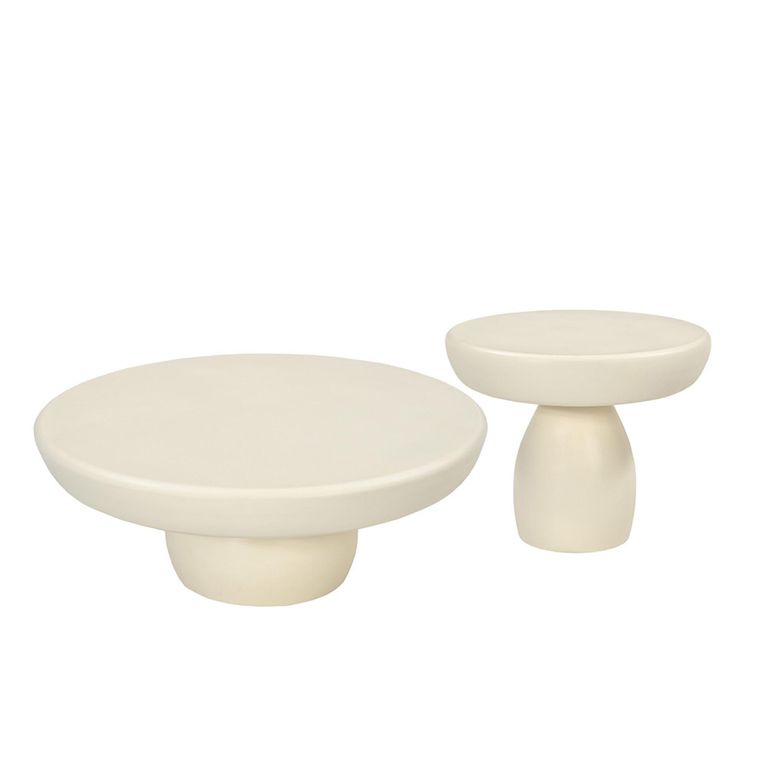 Brix Dune Side Table - Round - Sandy - Concrete
