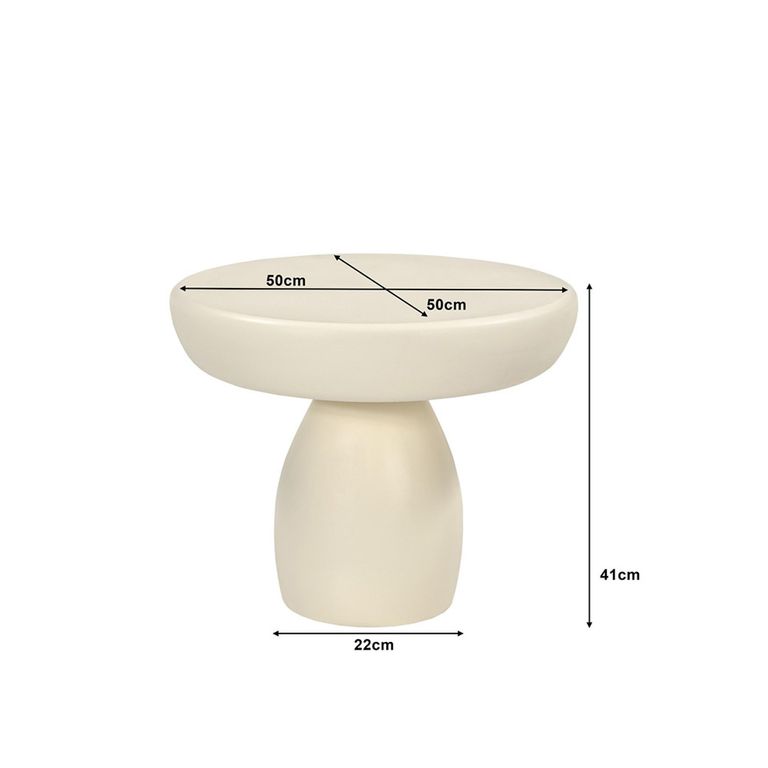 Brix Dune Side Table - Round - Sandy - Concrete