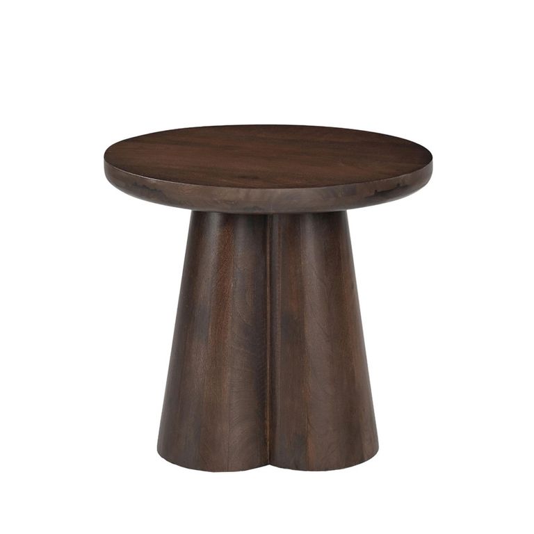 Brix Clubs Side Table - Round - Chestnut - Mango Wood