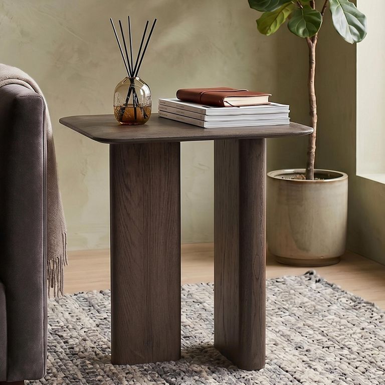 Castello End Table - Square - Smoked Oak