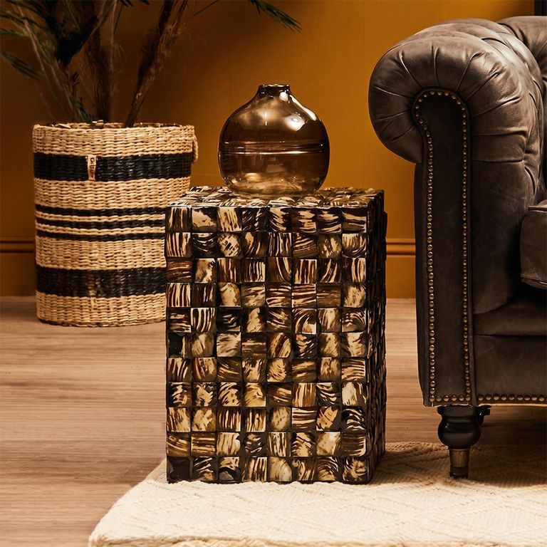 Branna Side Table - Square - Mother of Pearl