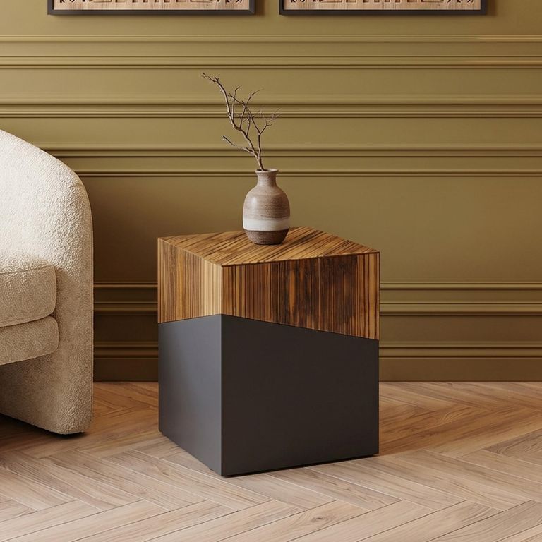 Gabor Side Table - Square - Natural Bamboo Wood