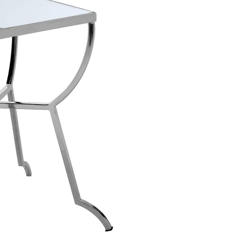 Arbus Side Table - Square - Glass with Chrome Legs
