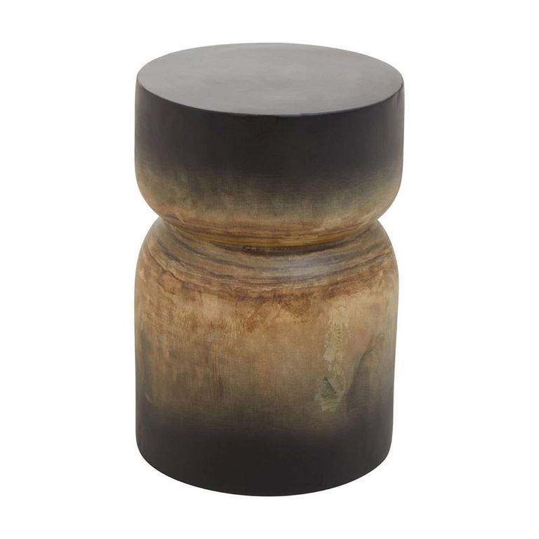 Arlo Side Table - Round - Black Ombre Wood