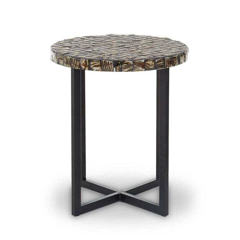 Branna Side Table - Round - Mother of Pearl