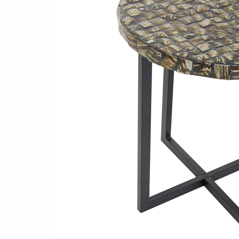 Branna Side Table - Round - Mother of Pearl