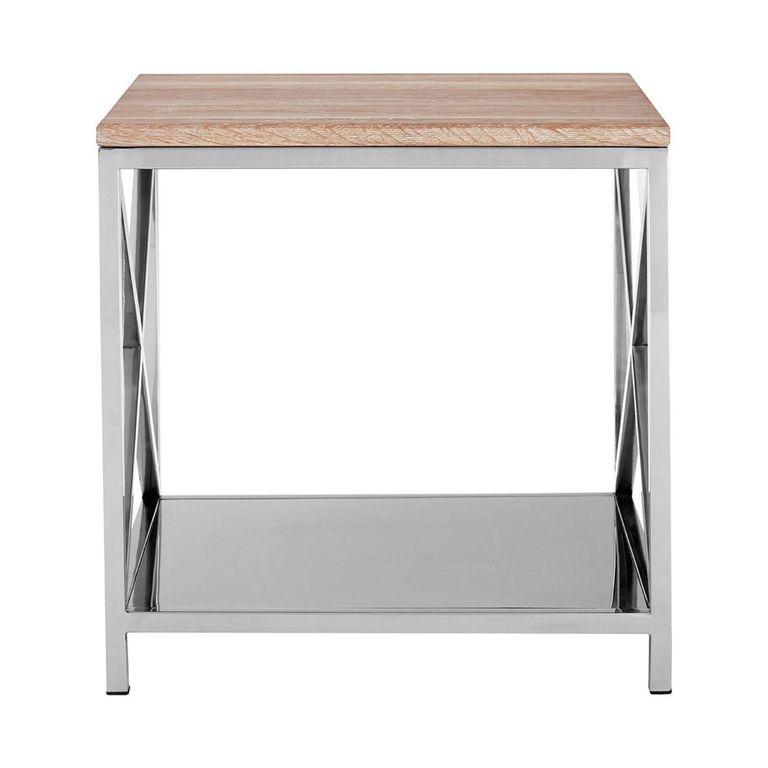 Chiswick Side Table - Square - Oak Wood and Metal