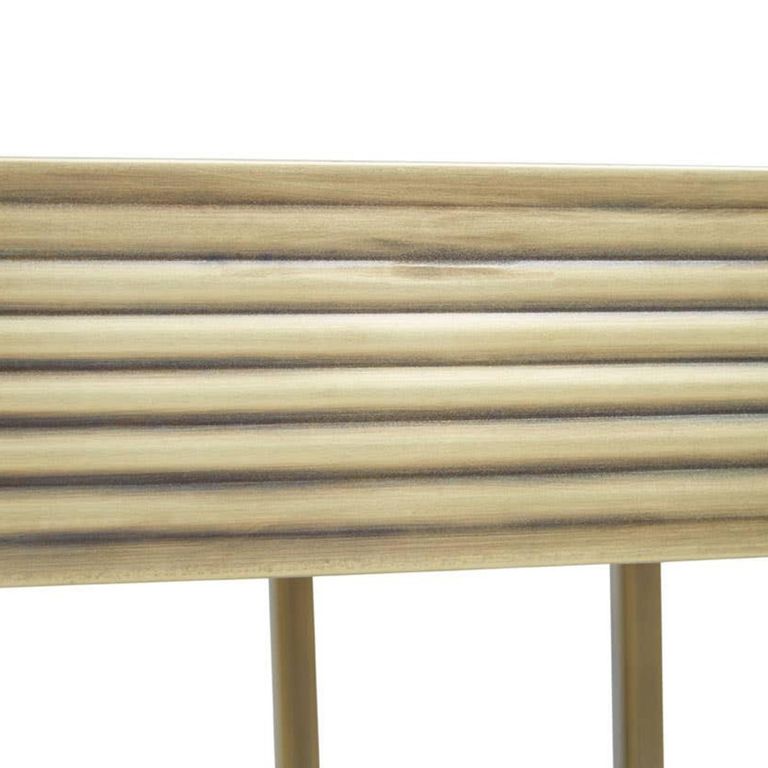 Ella Side Table - Square - Mirrored with Gold Metal