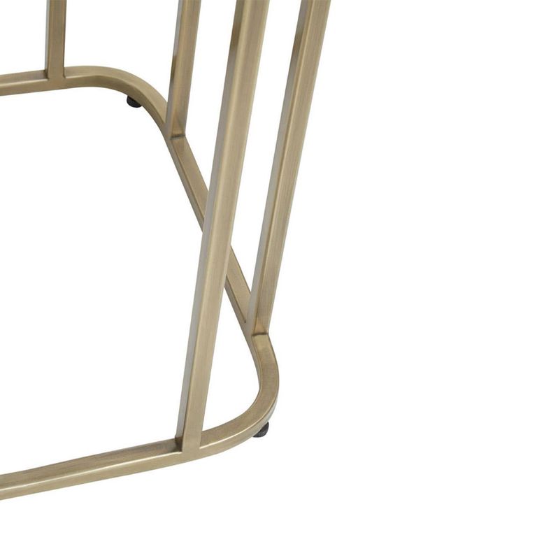 Ella Side Table - Square - Mirrored with Gold Metal