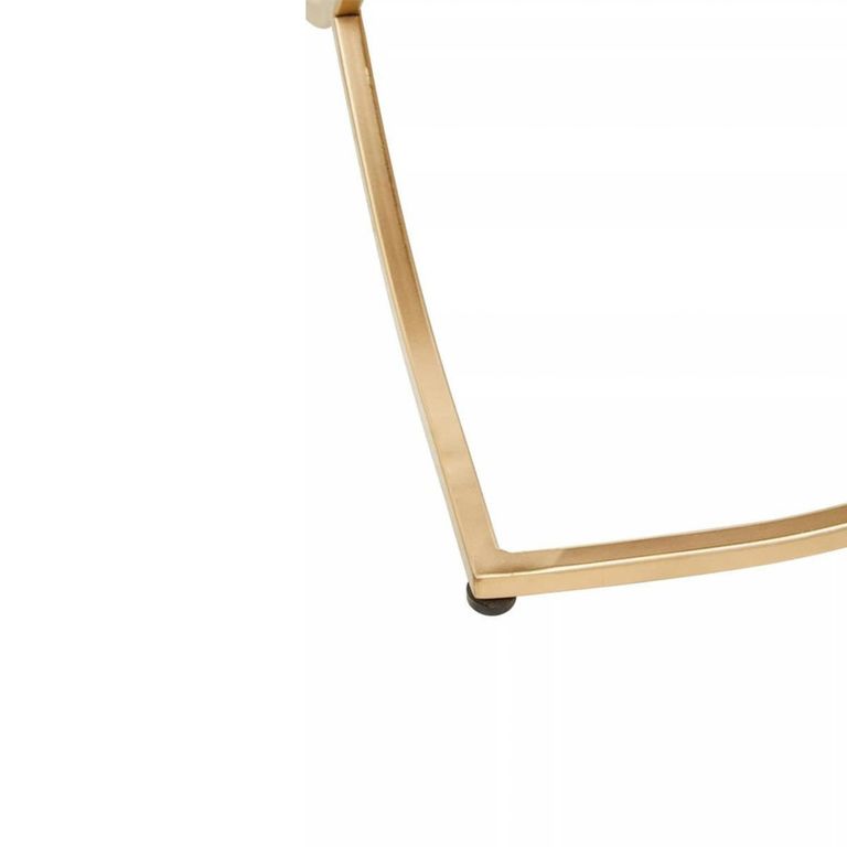 Kia Side Table - Square - Black Marble with Gold Metal
