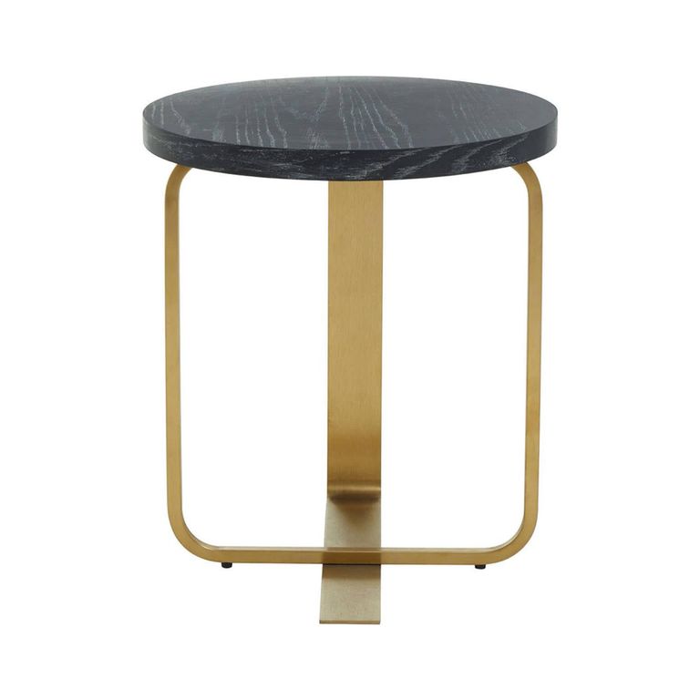 Lena Side Table - Round - Black Oak