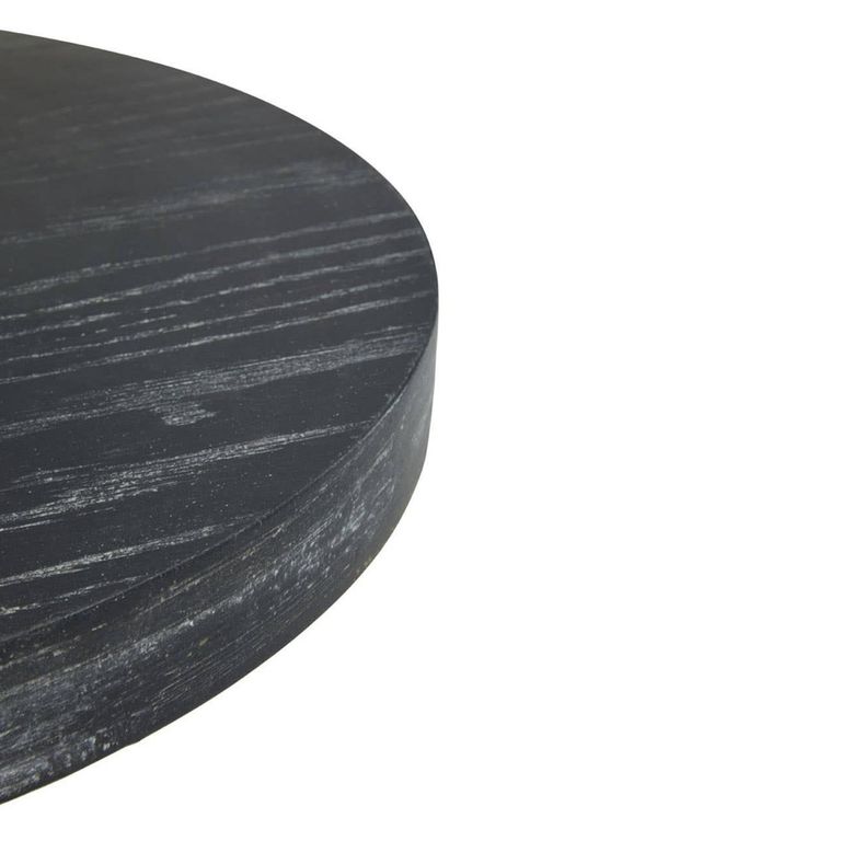 Lena Side Table - Round - Black Oak