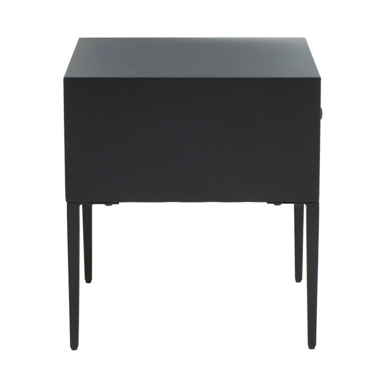Luxor Side Table - Square - Black and Grey with 1 Drawer