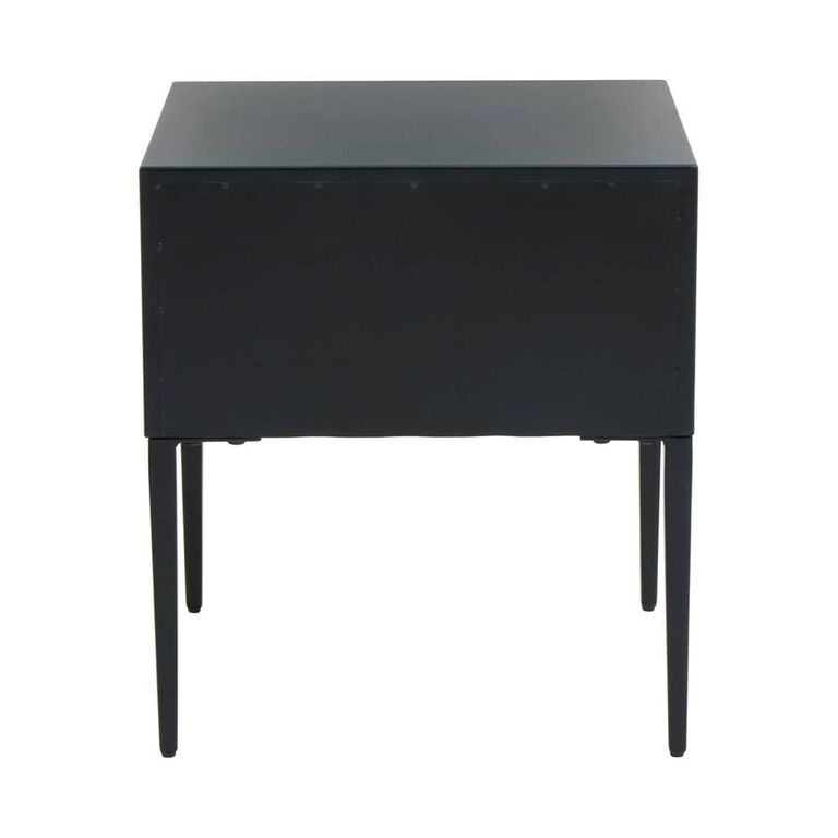 Luxor Side Table - Square - Black and Grey with 1 Drawer