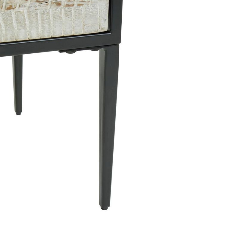 Luxor Side Table - Square - Black and Grey with 1 Drawer