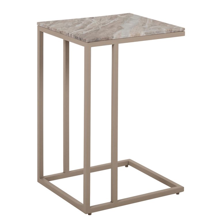 Fairfax Side Table - Clay - Marble and Metal