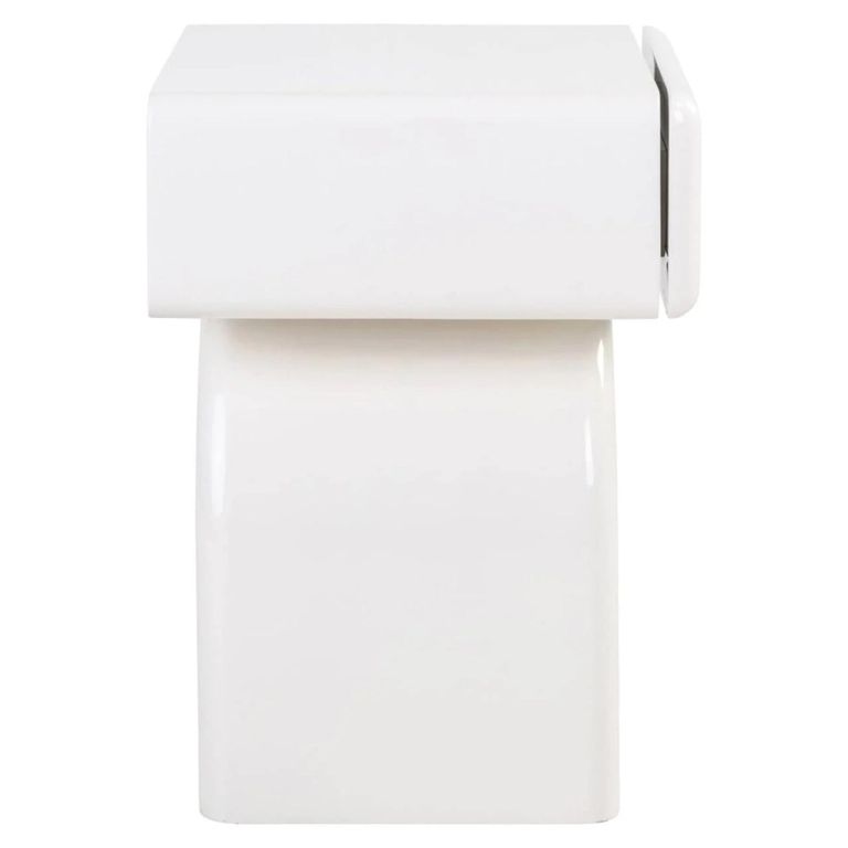 Bennet End Table - 1 Drawer - White - Wood