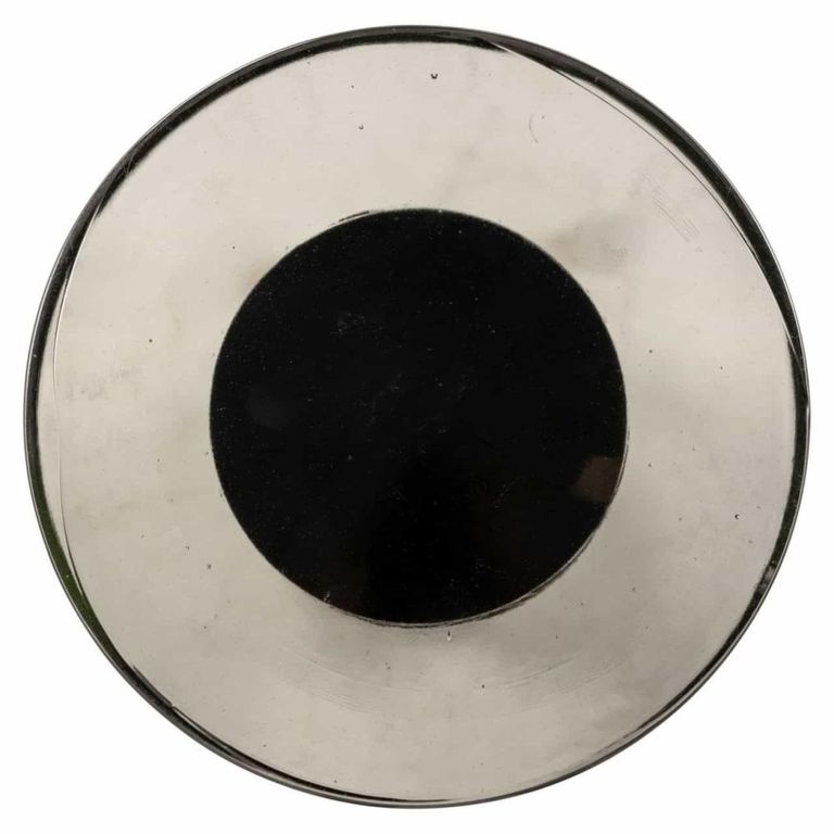 Barwick End Table - Round - Antique Brass - Glass and Metal