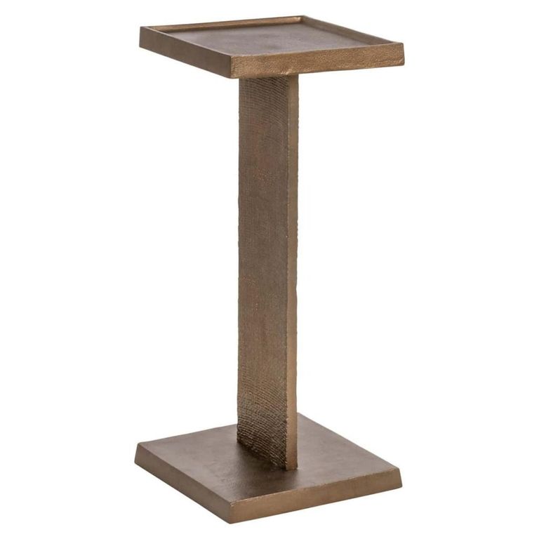 Foley End Table - Square - Antique Brass - Aluminum