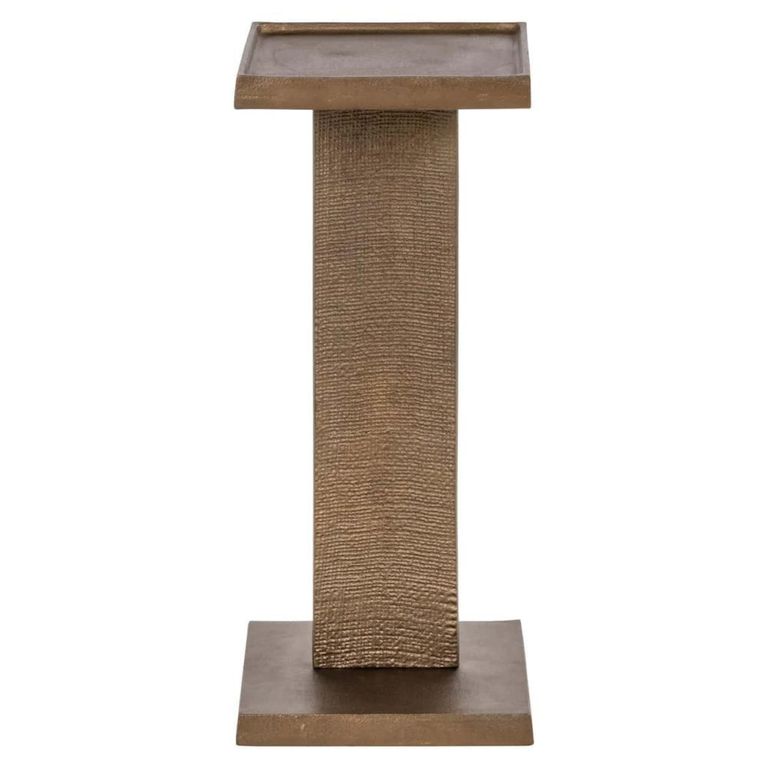 Foley End Table - Square - Antique Brass - Aluminum