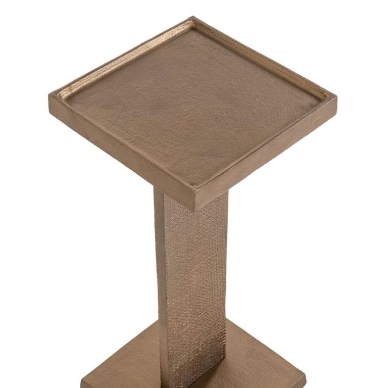 Foley End Table - Square - Antique Brass - Aluminum