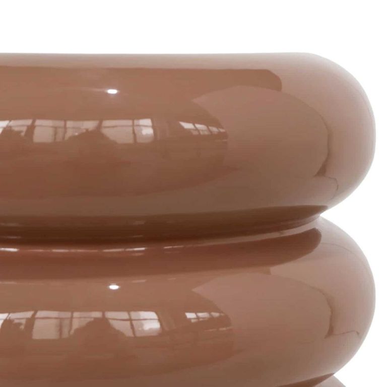Indie End Table - Round - Mocha Mousse - Polyresin