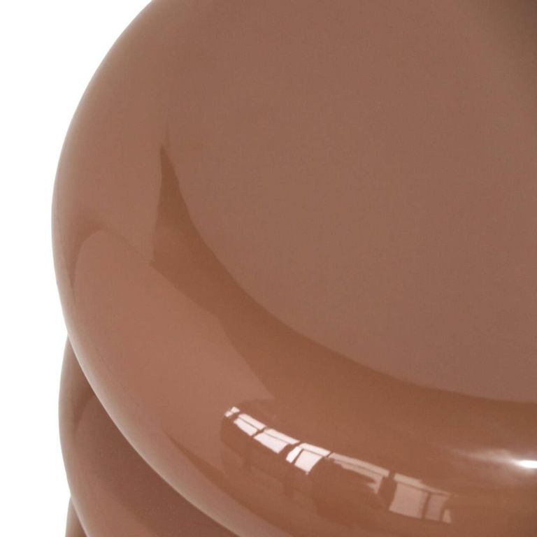 Indie End Table - Round - Mocha Mousse - Polyresin