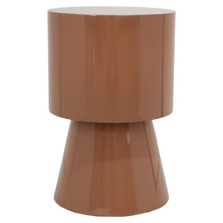 Liza End Table - Round - Mocha Mousse - Polyresin