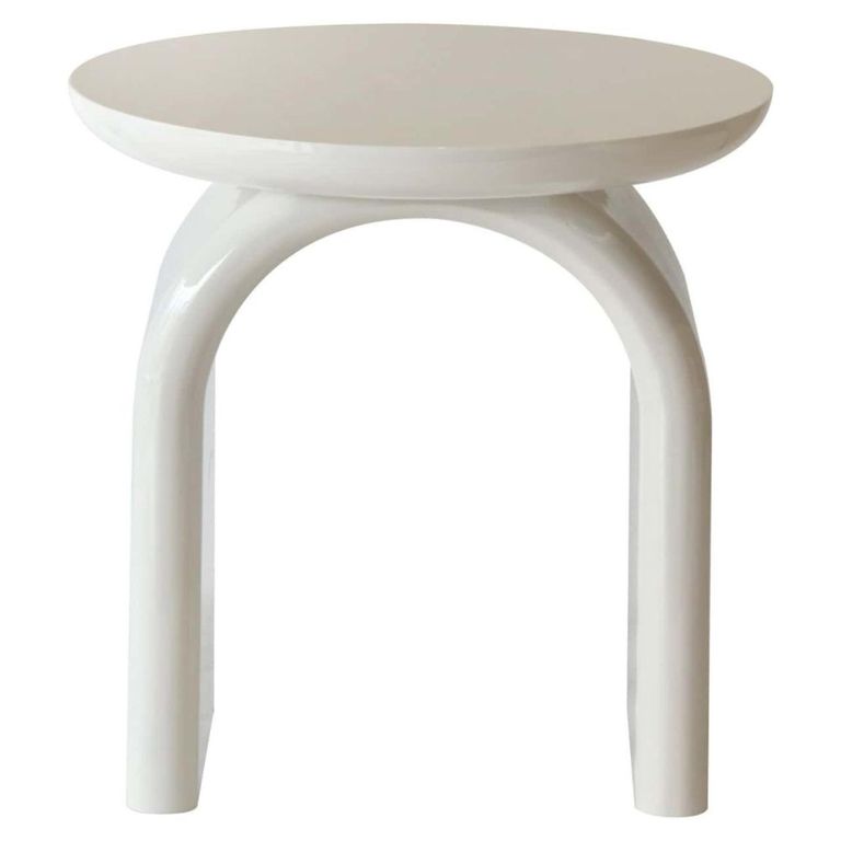 Merrick End Table - Round - Coconut Milk