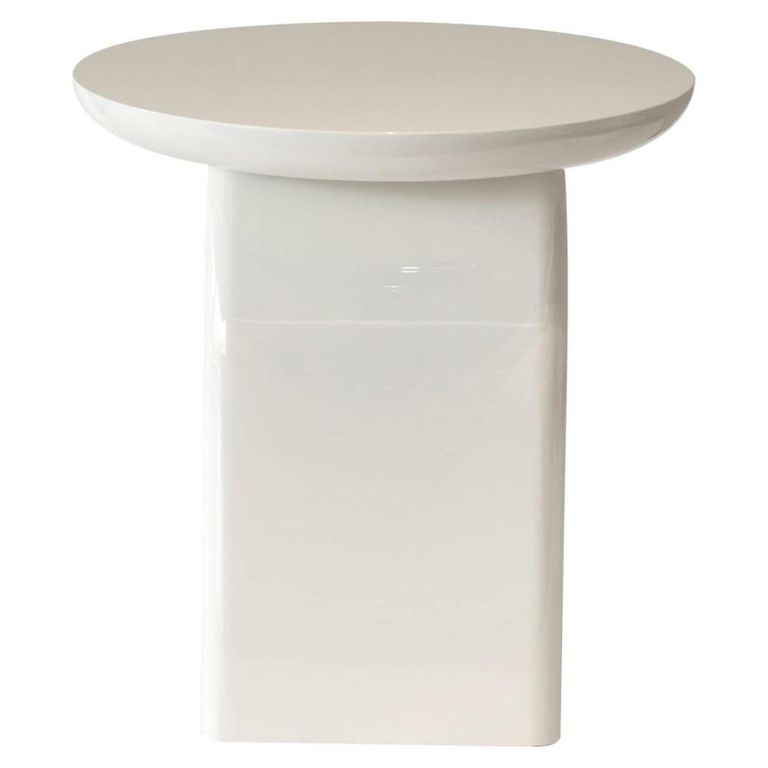 Merrick End Table - Round - Coconut Milk