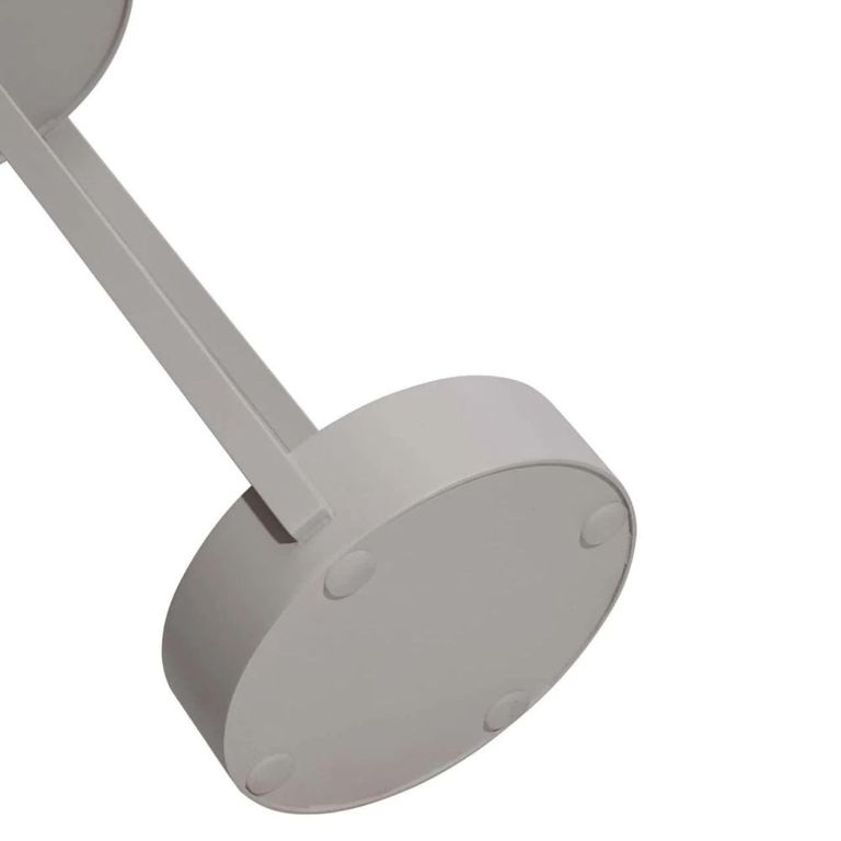 Reed Outdoor End Table - Round - Light Beige - Aluminum