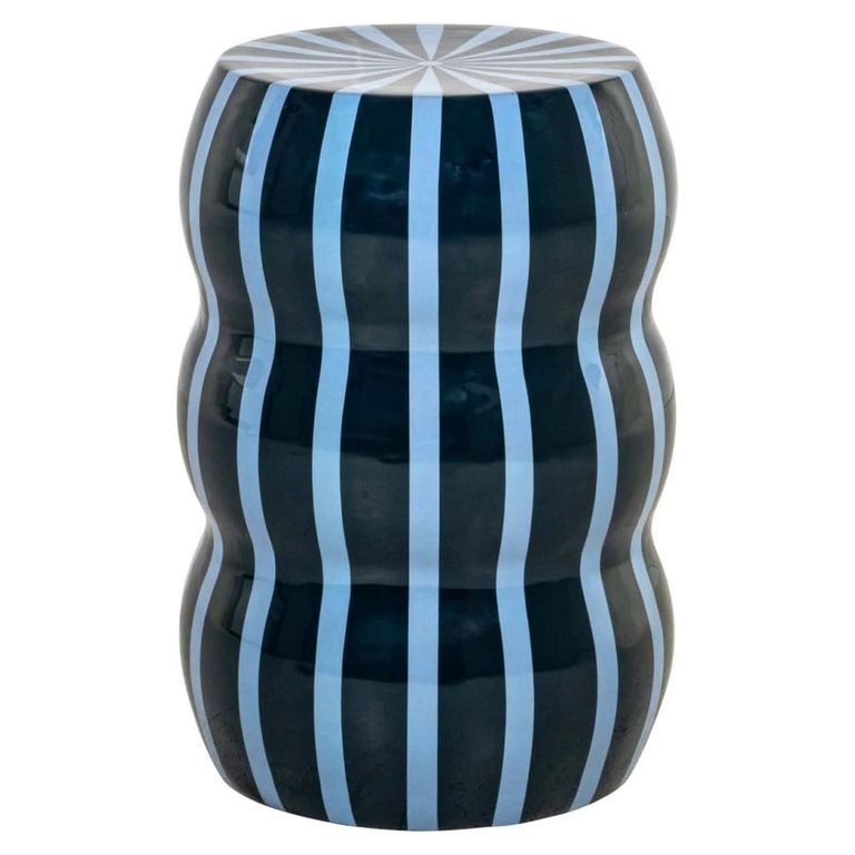 Boyd End Table - Round - Blue - Metal