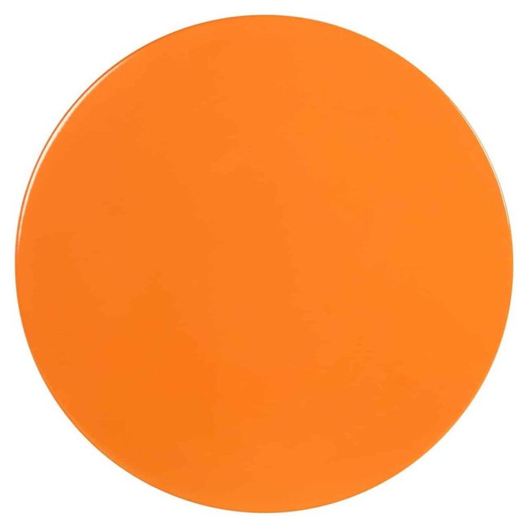 Diablo End Table - Round - Orange - Metal