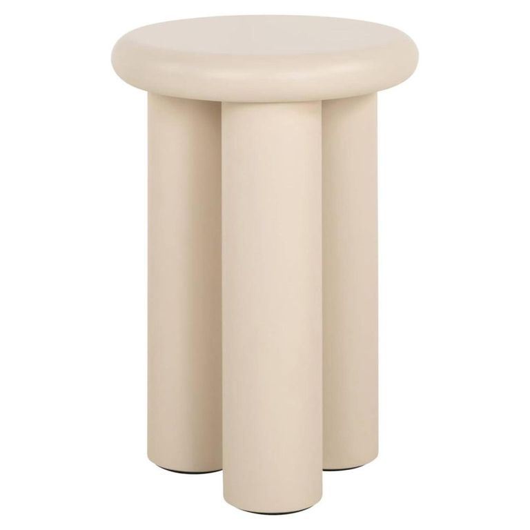Elbaz End Table - Round - Beige