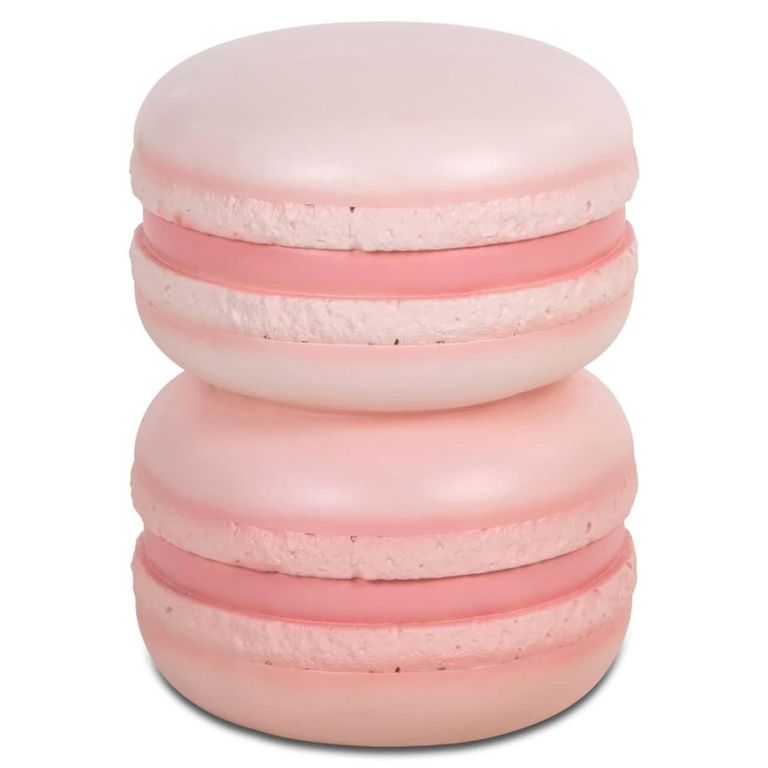 Macarons End Table - Round - Pink - Polyresin