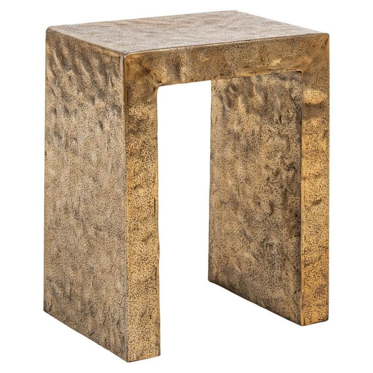 Novan End Table - Gold - Aluminum