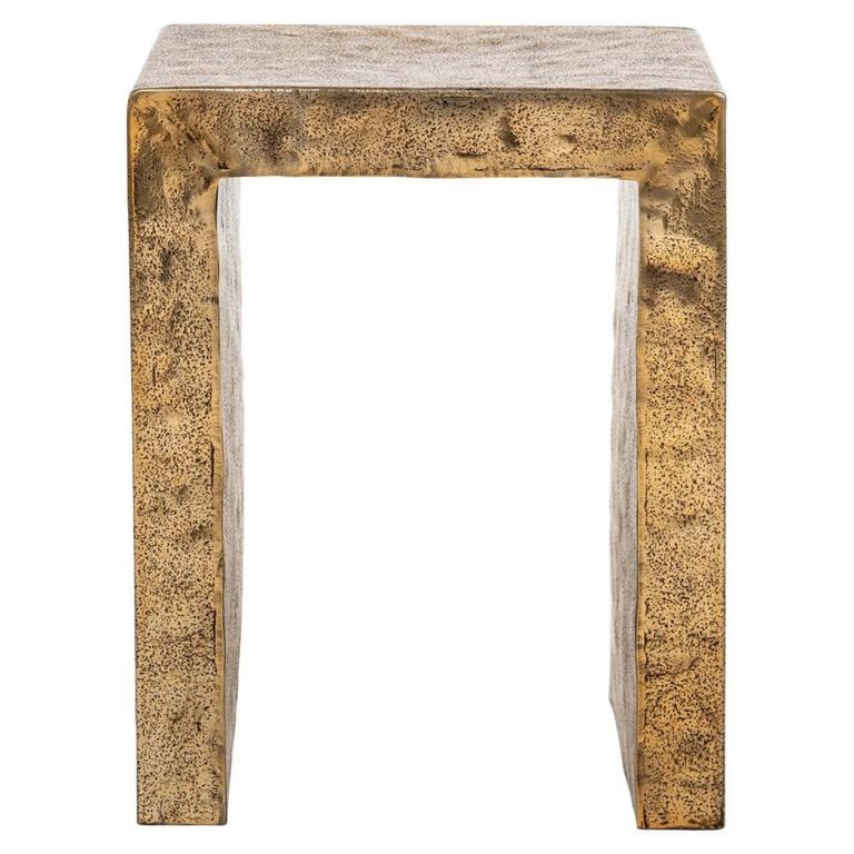 Novan End Table - Gold - Aluminum