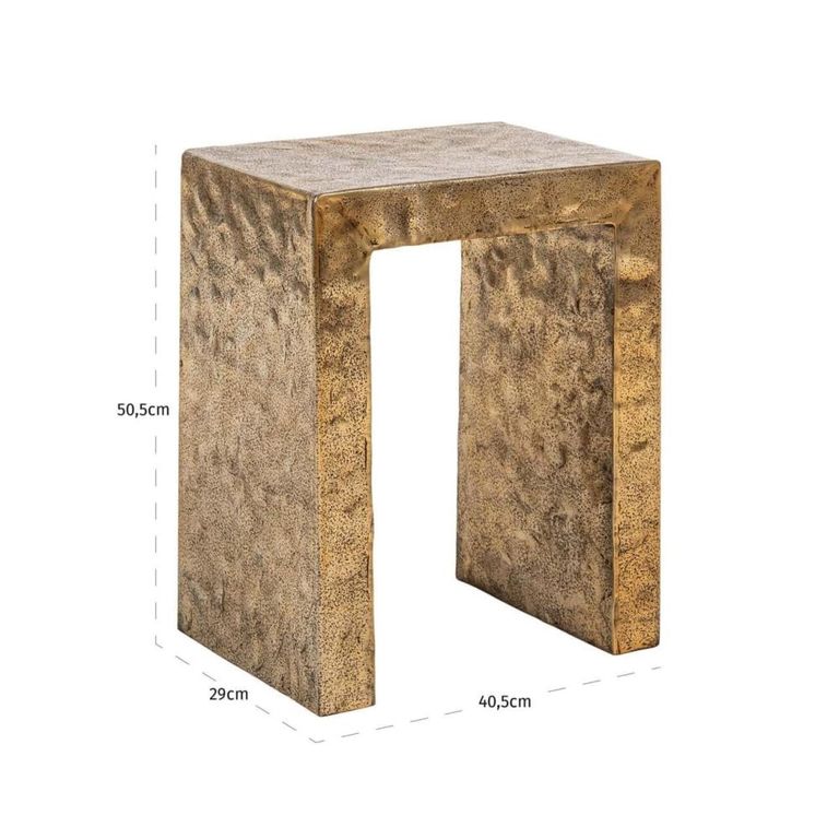 Novan End Table - Gold - Aluminum