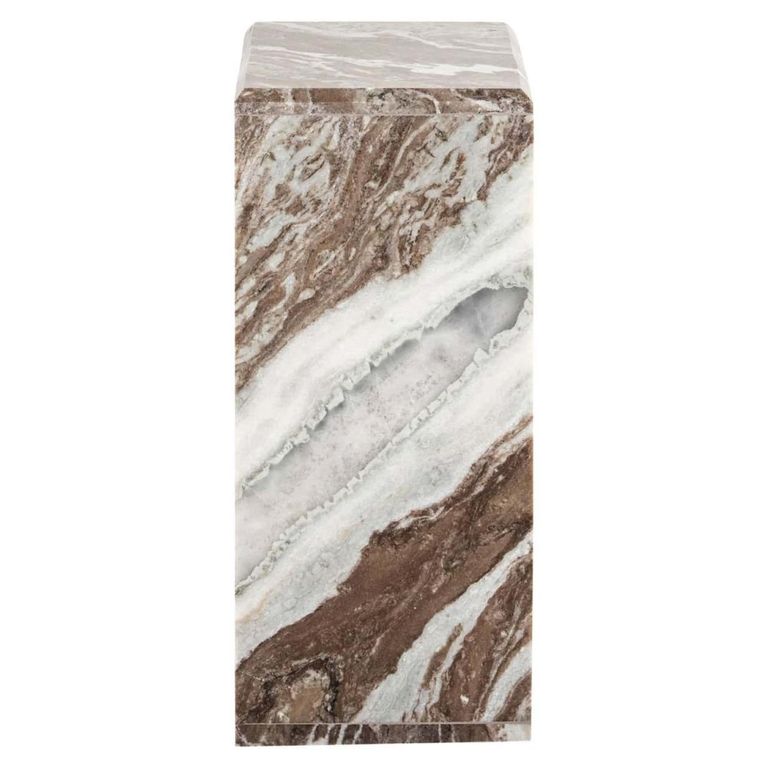 Tovek End Table - Blush Beige - Marble