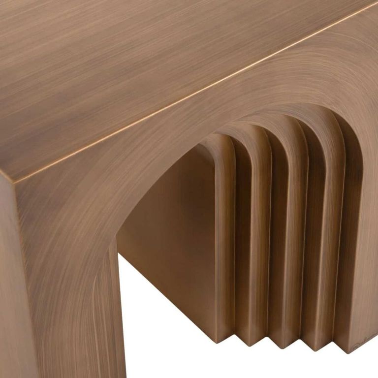Vevey End Table - Square - Brushed Gold - Metal