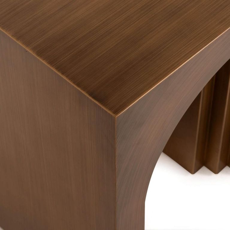 Vevey End Table - Square - Brushed Gold - Metal