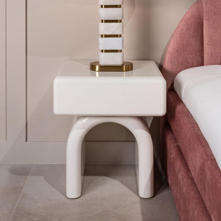 Bennet End Table - 1 Drawer - White